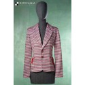 BLAZER DE RAYAS ROJA DE MUJER ESTEFANIA RODRIGUEZ
