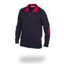 Chaqueta de punto de hombre Brown Jury azul marino con cremallera