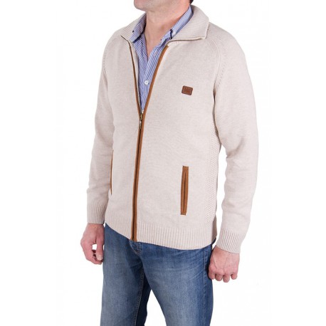 CHAQUETA PUNTO HOMBRE BEIGE BROWN JURY