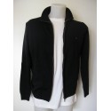Chaqueta de punto de hombre Brown Jury azul marino con cremallera
