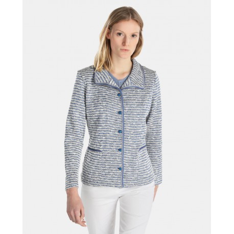 Chaqueta tweed de mujer Zero con bolsillos