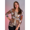 Camiseta de mujer Zero con estampado y efecto dos piezas