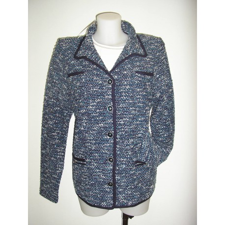 Chaqueta tweed de mujer Zero con bolsillos