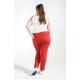Vaquero pitillo de mujer talla grande Spg-jenuan en color rojo