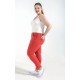 Vaquero pitillo de mujer talla grande Spg-jenuan en color rojo