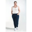 Vaquero pitillo de mujer talla grande Spg-jenuan en color azul marino