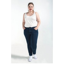 Vaquero pitillo de mujer talla grande Spg-jenuan en color azul marino