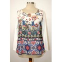 Blusa talla grande cenefas mujer Spg-jenuan