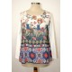 Blusa talla grande cenefas mujer Spg-jenuan