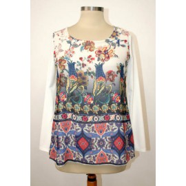 Blusa talla grande cenefas mujer Spg-jenuan