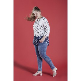 BLUSA TOPOS TALLA GRANDE MUJER SPG-JENUAN
