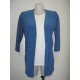 Chaqueta crepe larga azul azafata mujer Boguar