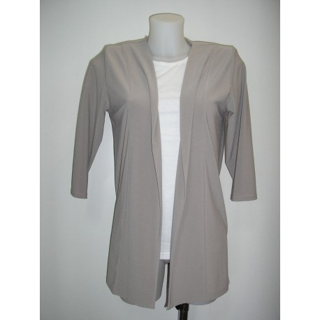 Chaqueta crepe larga vison mujer Boguar