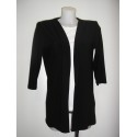 Chaqueta crepe larga negra mujer Boguar