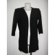 Chaqueta crepe larga negra mujer Boguar