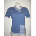 Jersey azul de mujer Juper con manga corta