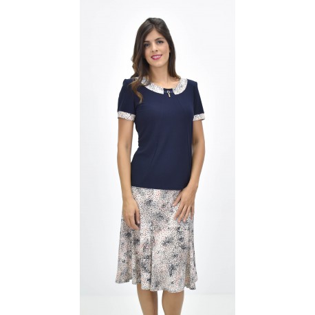 FALDA CON VUELO Y GOMA EN CINTURA MUJER