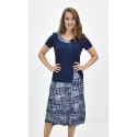 CAMISETA AZUL MARINO CON VIVOS MUJER BOGUAR
