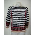 JERSEY DE RAYAS DE MUJER CON CALADOS 
