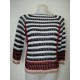 JERSEY DE RAYAS DE MUJER CON CALADOS 