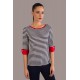 CAMISETA MUJER RAYAS MANGA FRANCESA
