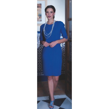 VESTIDO AZULON MUJER CHEMA BLANCO