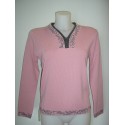 JERSEY SALMON DOBLE CUELLO JACQUARD DE SEÑORA JUPER