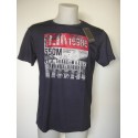 Camiseta de manga corta de color azul marino para hombre.