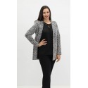 CHAQUETA JAQUARD BLANCO Y NEGRO MUJER BOGUAR