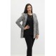 CHAQUETA JAQUARD BLANCO Y NEGRO MUJER BOGUAR