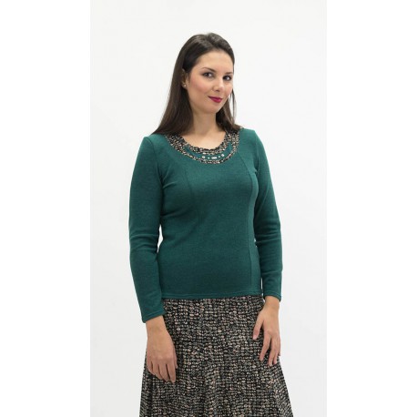 CAMISETA LANOSA VERDE MUJER BOGUAR