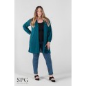 CARDIGAN LISA AZUL PETROLEO MUJER TALLAS GRANDES SPG-JENUAN