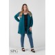 CARDIGAN LISA AZUL PETROLEO MUJER TALLAS GRANDES SPG-JENUAN