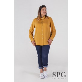Camisa basica mujer tallas grandes de Spg-jenuan +colores
