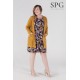 CHAQUETA LARGA MOSTAZA MUJER TALLAS GRANDES SPG-JENUAN