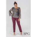 TEJANO GRANATE TALLAS GRANDES MUJER SPG-JENUAN