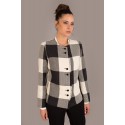 CHAQUETA CUADROS MUJER CHEMA BLANCO