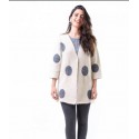 CHAQUETA LARGA DE MUJER CON LUNARES ELVET +COLORES