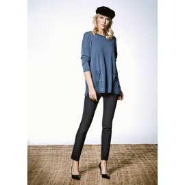 JERSEY LARGO TRICOT AZUL PAZ TORRAS MUJER
