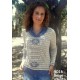 Camiseta crudo de mujer Lili Dudu con efecto dos piezas
