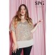TOP DORADO METALIZADO MUJER TALLAS GRANDES SPG-JENUAN