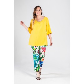 BLUSON AMARILLO TALLAS ESPECIALES MUJER SPG-JENUAN