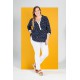 BLUSON AZUL MARINO TOPOS TALLAS ESPECIALES MUJER SPG-JENUAN