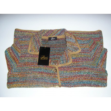 Chaqueta tweed de mujer Zero con cierre de botones