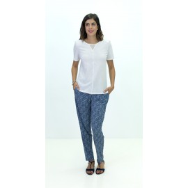 Pantalón estampado de mujer Boguar con cinturilla elástica