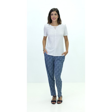 Pantalón estampado de mujer Boguar con cinturilla elástica