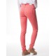 Vaquero pitillo coral de mujer Pierre Cardin con bordados