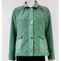 Parka verde antelina ligera de mujer tallas grandes