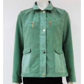 Parka verde antelina ligera de mujer tallas grandes