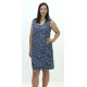 VESTIDO DE VOLANTES AZUL MARINO MUJER BOGUAR